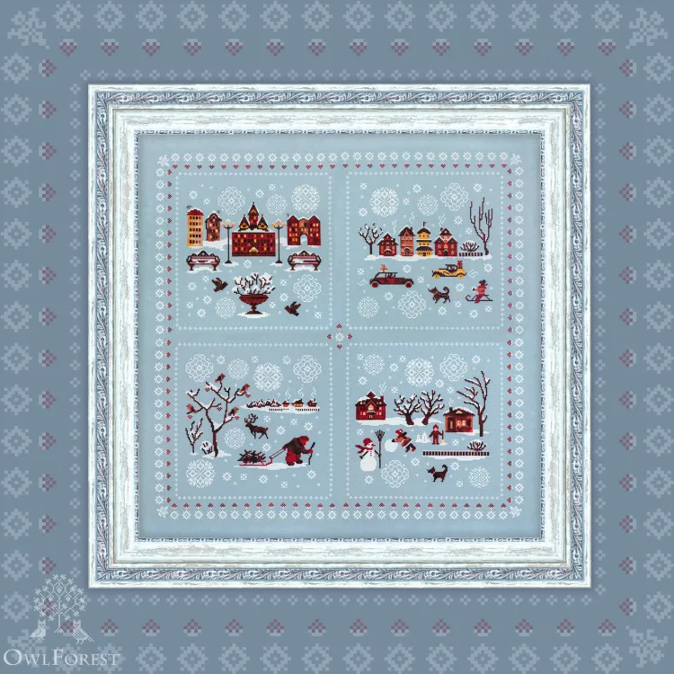 Printed embroidery chart “Winter Scenes” – Owlforest Embroidery
