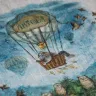 “Air-balloon Flight” Linen Shopping Bag 