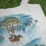 “Air-balloon Flight” Linen Shopping Bag 