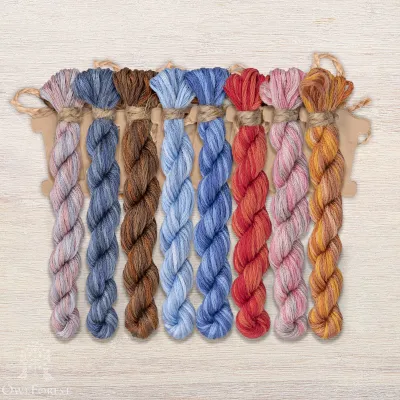Set of OwlForest Hand-Dyed Threads for the “Ready for Summer” Chart (DMC)