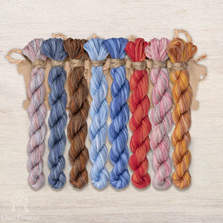 Set of OwlForest Hand-Dyed Threads for the “Ready for Summer” Chart (DMC)