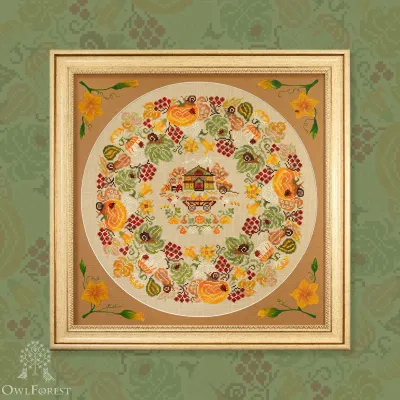 Printed embroidery chart “Golden Autumn”