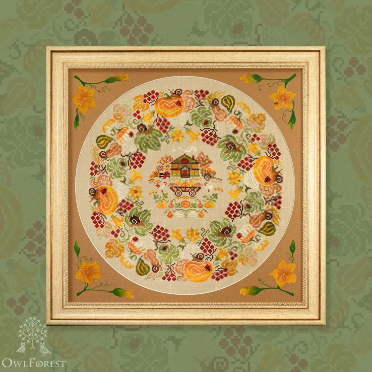 Printed embroidery chart “Golden Autumn”