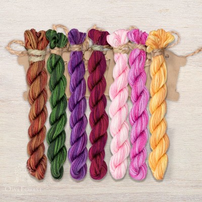 Set of OwlForest Hand-Dyed Threads for the “Ringing Dragonflies” Chart (Thread Trade n.a. Kirov)