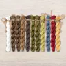Set of OwlForest Hand-Dyed Threads for the “Pomegranate Oak” Chart (Thread Trade n.a. Kirov)