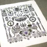 Printed embroidery chart “Witchcraft Sampler”