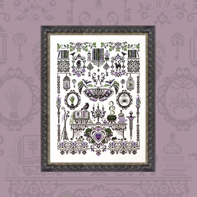 Printed embroidery chart “Witchcraft Sampler”