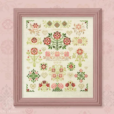 Digital embroidery chart “Queen Rose”