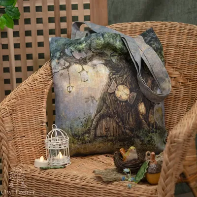 “Lullaby” Linen Shopping Bag 