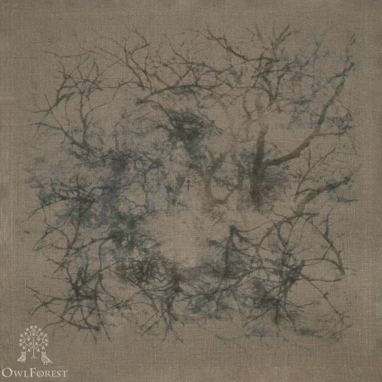 Printed Fabric “Black Wood”, 32ct