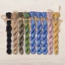 Set of OwlForest Hand-Dyed Threads for the “Spring Owl Alphabet” Chart (DMC)