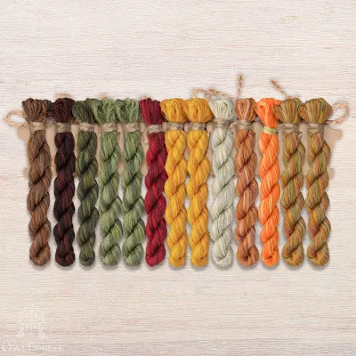 Set of OwlForest Hand-Dyed Threads for the “Golden Autumn” Chart (DMC)