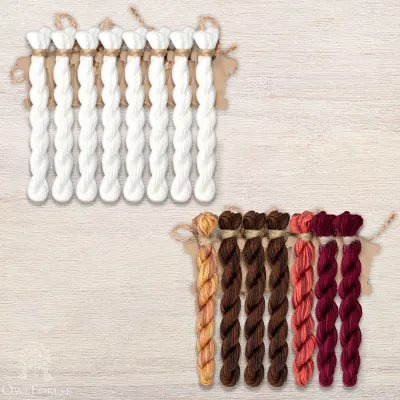 Set of OwlForest Hand-Dyed Threads for the “Winter Scenes” Chart (Thread Trade n.a. Kirov)