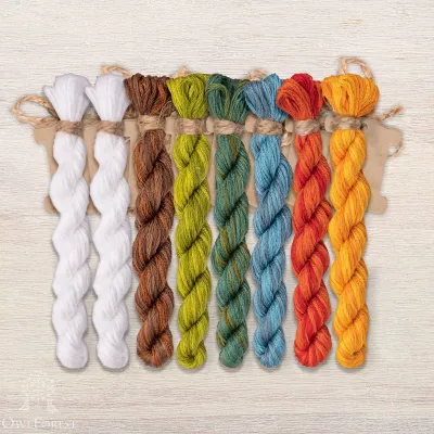 Set of OwlForest Hand-Dyed Threads for the “White Fortress” Chart (DMC)