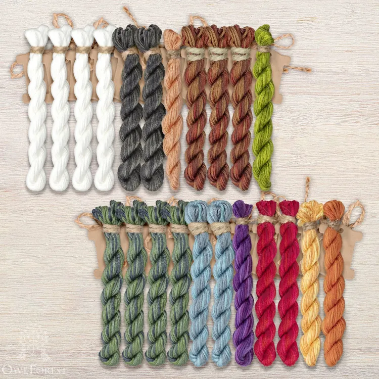 Set of OwlForest Threads for the “Twelve Months” SAL without border (Thread Trade n.a. Kirov)