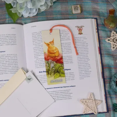 “Redhead on the Mushroom” Bookmarker