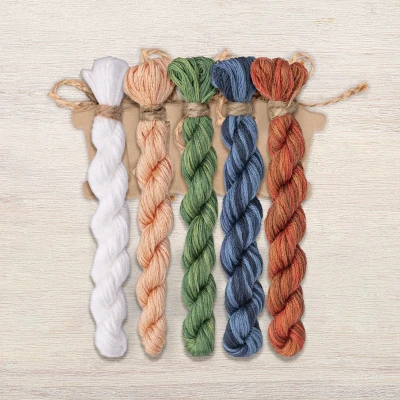Set of OwlForest Hand-Dyed Threads for the “Cross-Stitching by Moonlight” (DMC) 