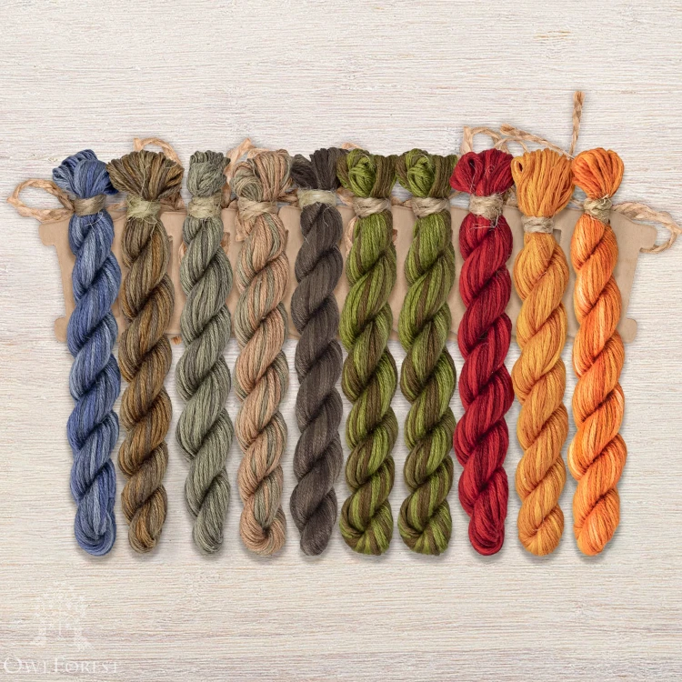 Set of OwlForest Hand-Dyed Threads for the “Founding Day” (Thread Trade n.a. Kirov) 