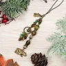 Scissor Fob “Bear Forest” Bronzy Metal Color Fittings