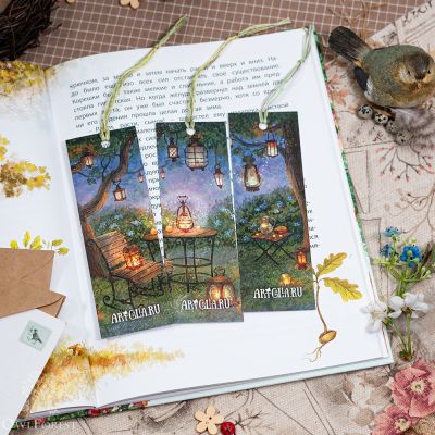“Small Lanterns” Set of 3 Bookmarks