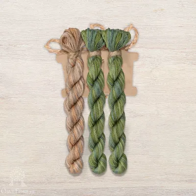 Set of OwlForest Hand-Dyed Threads for the “Simple Alphabet” Chart (DMC)