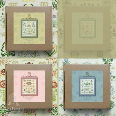 “Royal botany” Series Set of 3 embroidery kits