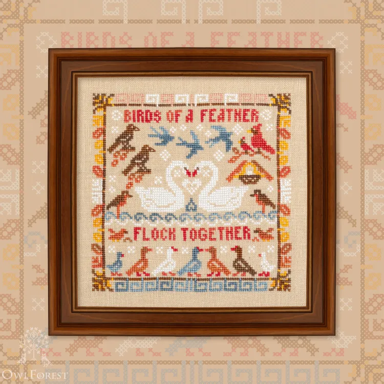 Printed embroidery chart “Proverbs. Birds of Feather”