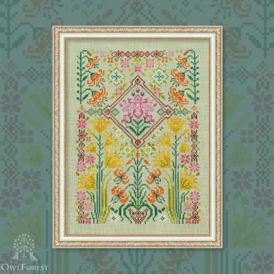 Digital embroidery chart “Lilies”