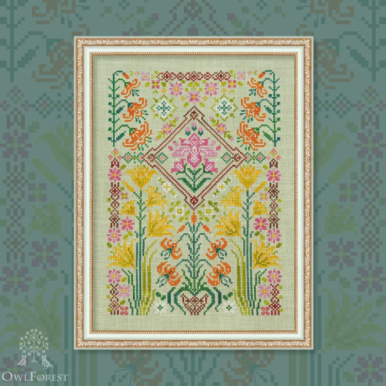 Digital embroidery chart “Lilies”