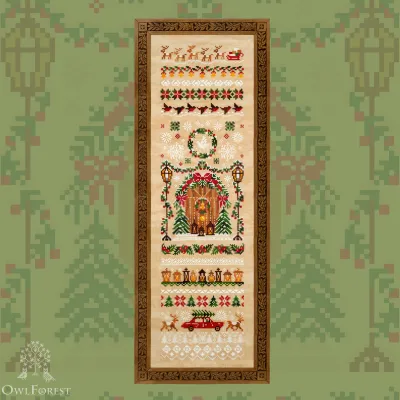 Digital embroidery chart “Christmas Door”