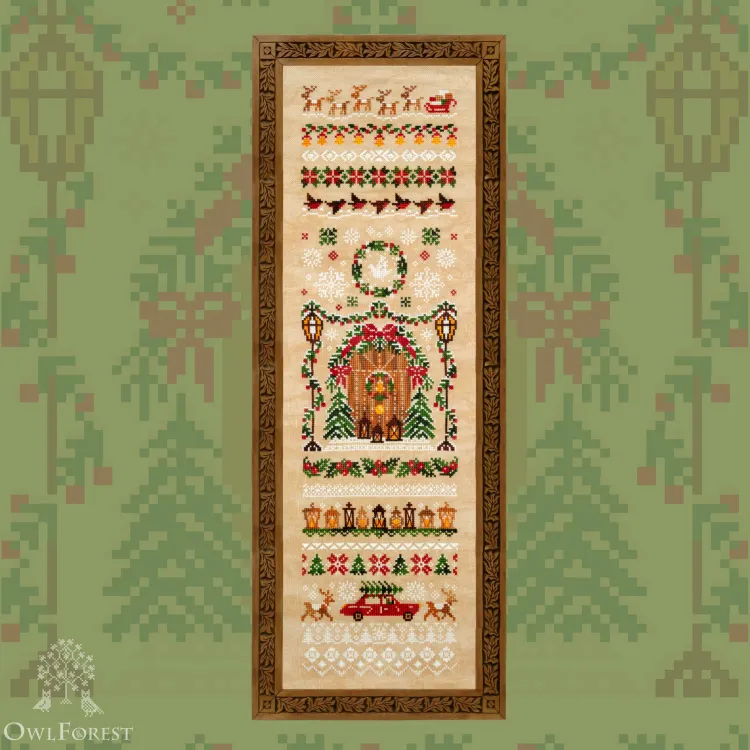 Digital embroidery chart “Christmas Door”
