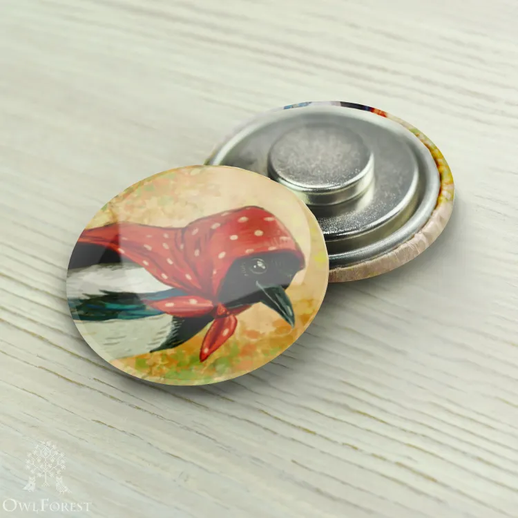 Magnet Needle Minder “Magpie” – Owlforest Embroidery