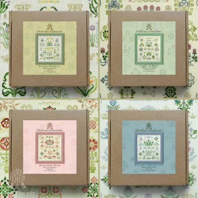 “Royal botany” Series Set of 4 embroidery kits