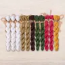 Set of OwlForest Hand-Dyed Threads for the “Christmas Door” Chart (DMC)
