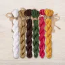 Set of OwlForest Hand-Dyed Threads for the “Christmas Door” Chart (DMC)