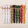 Set of OwlForest Hand-Dyed Threads for the “Christmas Door” Chart (DMC)