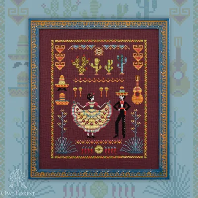 Printed embroidery chart “Mexico”