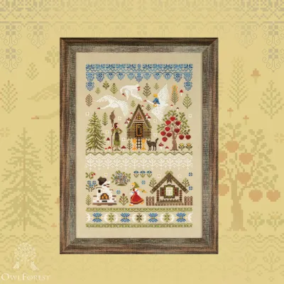 Embroidery kit “Little Girl and the Swan-Geese”