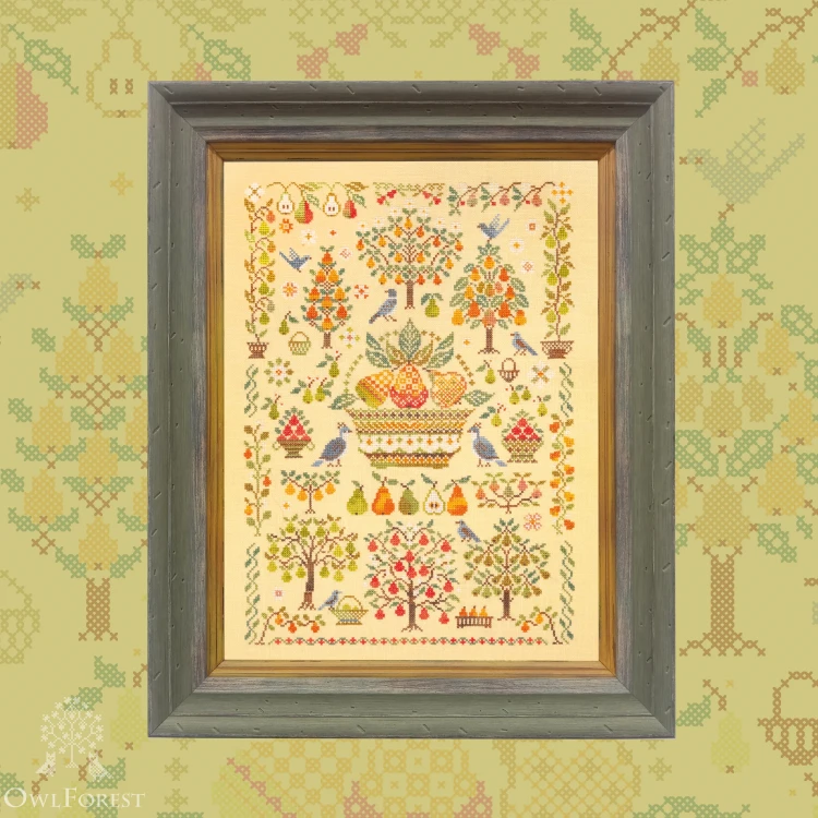 Digital embroidery chart “Pear Havest”