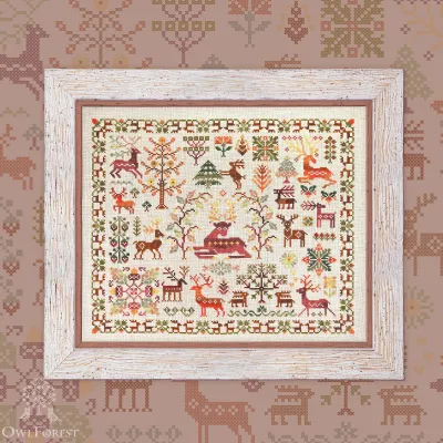 Printed embroidery chart “Deer Forest”