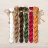 Set of OwlForest Hand-Dyed Threads for the “Christmas Door” Chart (Thread Trade n.a. Kirov)