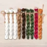 Set of OwlForest Hand-Dyed Threads for the “Christmas Door” Chart (Thread Trade n.a. Kirov)