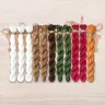 Set of OwlForest Hand-Dyed Threads for the “Christmas Door” Chart (Thread Trade n.a. Kirov)