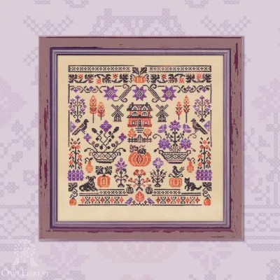 Digital embroidery chart “Cozy Garden” 