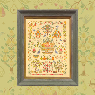 Printed Embroidery chart “Pear Havest”