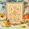 Printed Embroidery chart “Pear Havest”