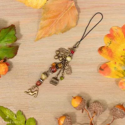 Scissor Fob “Lukomorye” Bronzy Metal Color Fittings