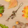 Scissor Fob “Lukomorye” Bronzy Metal Color Fittings