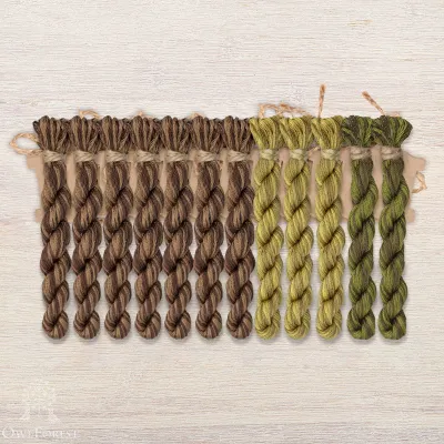 Set of OwlForest Hand-Dyed Threads for the “The Gates of Filingrad” Chart (DMC)