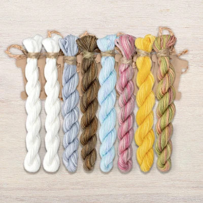 Set of OwlForest Hand-Dyed Threads for the “Count the Sheep” (Thread Trade n.a. Kirov) 